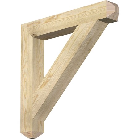 Ekena Millwork Traditional Craftsman Rough Sawn Bracket, Douglas Fir, 4"W x 28"D x 28"H BKT04X28X28TRA04RDF